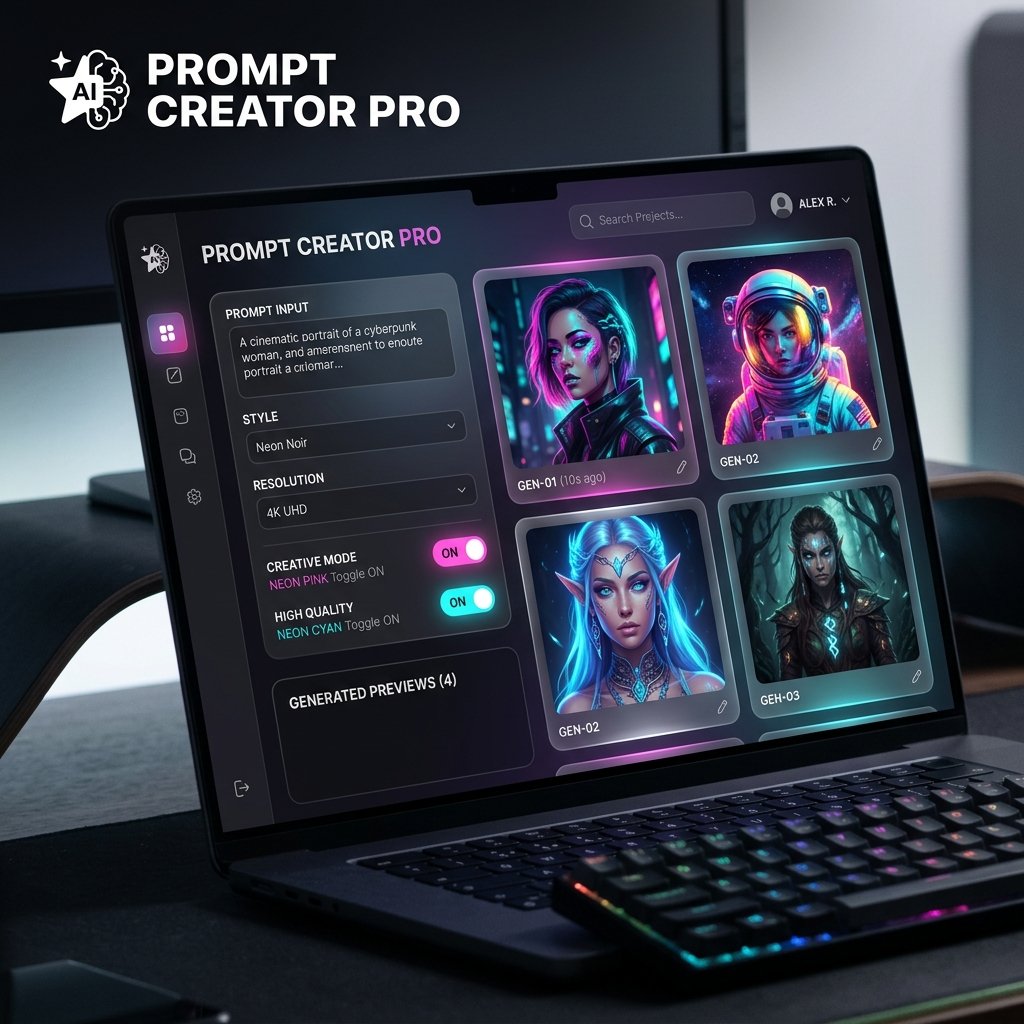 Prompt Creator Pro Full Dashboard